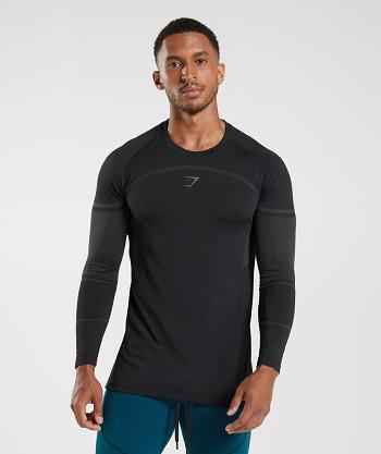 Gymshark 315 Long Sleeve Herr Svarta | SE 3692FDN
